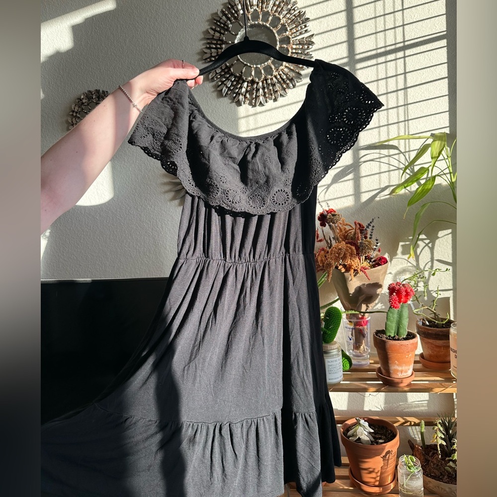 Alya Black Strapless Dress